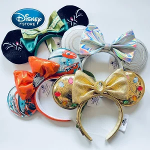 Mickey and Minnie Leather Headband